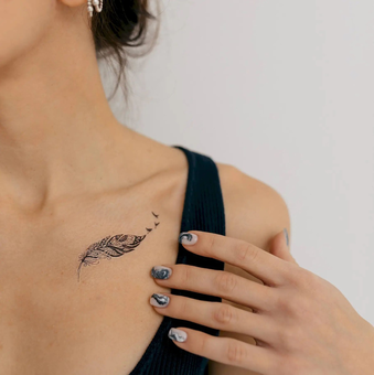 «Тимчасове тату Tattooshka Пера з мандалами (LB-123)», бренда Tattooshka - фото №4 - миниатюра