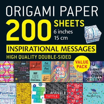 Паперова книга «Origami Paper. 200 sheets. Inspirational Messages. 15 cm» - фото №1 - мініатюра