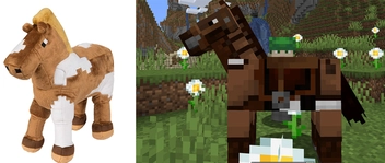  «Мягкая игрушка JINX Minecraft Horse Plush (JINX-6358)», бренда JINX - фото №4 - миниатюра