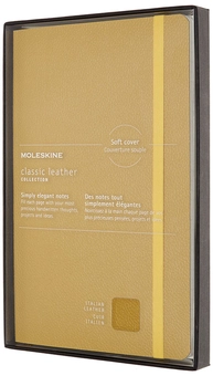  «Блокнот Moleskine Leather Линейка Янтарь (LCLH31SM17BOX)», бренда Moleskine - фото №1 - миниатюра
