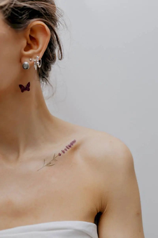 «Тимчасове тату Tattooshka Лаванда та метелик (L-20)», бренда Tattooshka - фото №4 - миниатюра
