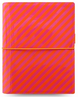  «Органайзер Filofax Domino Patent A5 Orange/Pink Stripes (18-022574)», бренда Filofax - фото №1 - миниатюра