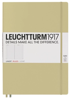 «Записная книжка Leuchtturm1917 Master Slim A4+ в линию песочная (354752)», бренда Leuchtturm1917 - фото №1 - миниатюра