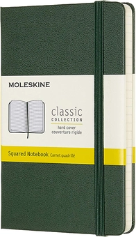  «Блокнот карманный Moleskine Classic Клетка Миртовый Зеленый (MM712K15)», бренда Moleskine - фото №1 - миниатюра