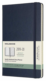  «Еженедельник Moleskine 2019-2020 Сапфир (DHB2018WN3Y20)», бренда Moleskine - фото №1 - миниатюра