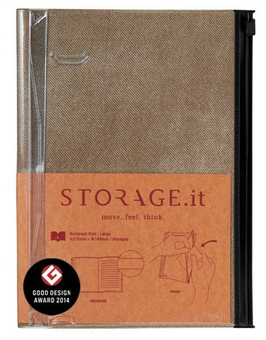  «Блокнот Storage.it Denim L Беж (STI-NB50-C)», бренда Storage.it - фото №1 - миниатюра