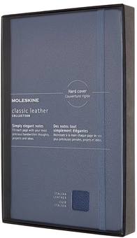  «Блокнот Moleskine Leather Линейка Синий (LCLH31HB41BOX)», бренда Moleskine - фото №1 - миниатюра