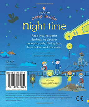 Бумажная книга «Peep Inside Night Time», автор Анна Милборн - фото №2 - миниатюра