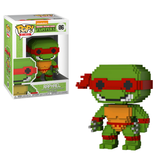  «Коллекционная фигурка Funko Pop! Pop Animation 8-Bit TMNT Рафаель (FK22984)», бренда Funko Pop - фото №2 - миниатюра