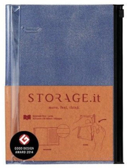  «Блокнот Storage.it Denim L Синій (STI-NB50-A)», бренду Storage.it - фото №1 - мініатюра