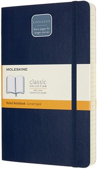  «Блокнот Moleskine Classic Expanded Линейка Сапфир (QP616EXPB20)», бренда Moleskine - фото №1 - миниатюра