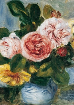  «Открытка Tushita Pierre-Auguste Renoir Roses in a Vase», бренда Tushita - фото №1 - миниатюра