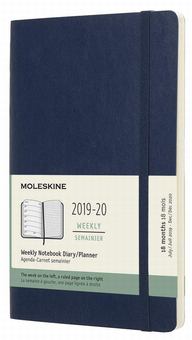  «Еженедельник Moleskine 2019-2020 Сапфир (DSB2018WN3Y20)», бренда Moleskine - фото №1 - миниатюра