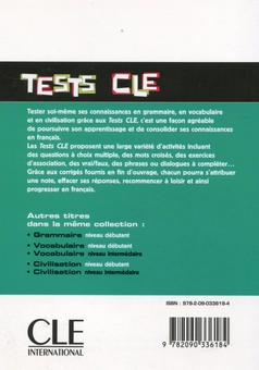 Бумажная книга «Tests CLE Grammaire Intermediaire», автор Джованна Темпеста - фото №2 - миниатюра