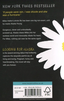 Бумажная книга «Looking for Alaska», автор Джон Грин - фото №2 - миниатюра