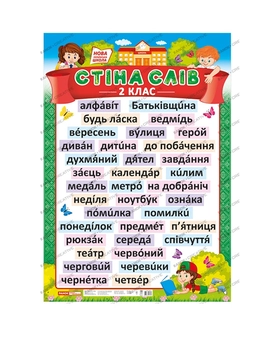 Бумажная книга «Плакат. Стіна слів. 2 клас» - фото №2 - миниатюра