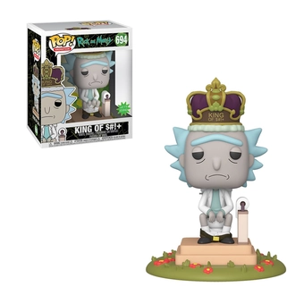  «Коллекционная фигурка Funko Pop! Deluxe Rick & Morty-King of $#+ with Sound (45437)», бренда Funko Pop - фото №4 - миниатюра