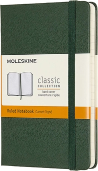  «Блокнот карманный Moleskine Classic Линейка Миртовый Зеленый (MM710K15)», бренда Moleskine - фото №1 - миниатюра
