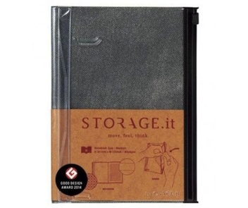  «Блокнот Storage.it Denim L Черный (STI-NB50-B)», бренда Storage.it - фото №2 - миниатюра