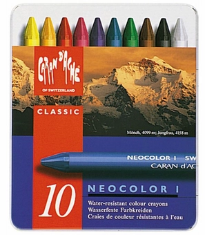 «Пастель восковая Water-resistant Caran d'Ache Neocolor I 10 цветов (7000.310)», бренда Caran d'Ache - фото №1 - миниатюра