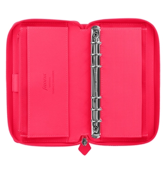  «Органайзер Filofax Saffiano Compact Zip Fluoro Pink (20-028751)», бренда Filofax - фото №3 - миниатюра