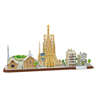  «Тривимірна головоломка-конструктор CubicFun City line Barcelona (MC256h)», бренда CubicFun - фото №3 - миниатюра