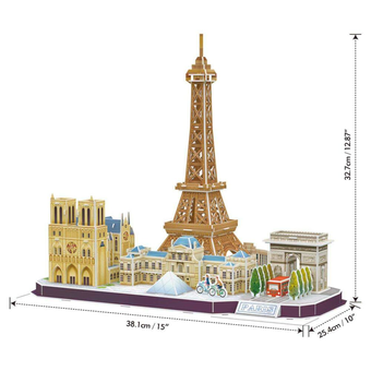  «Тривимірна головоломка-конструктор CubicFun City Line Paris (MC254H)», бренда CubicFun - фото №7 - миниатюра