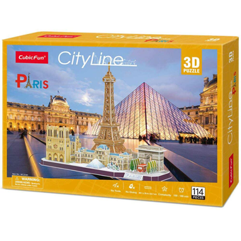  «Тривимірна головоломка-конструктор CubicFun City Line Paris (MC254H)», бренда CubicFun - фото №5 - миниатюра