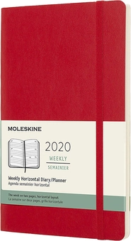  «Еженедельник Moleskine на 2020 год Горизонтальный Красный (DSF212WH3Y20)», бренда Moleskine - фото №1 - миниатюра