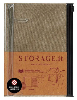  «Блокнот Storage.it Denim M Беж (STI-NB51-C)», бренду Storage.it - фото №1 - мініатюра