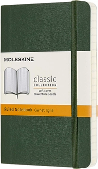  «Блокнот карманный Moleskine Classic Линейка Миртовый Зеленый (QP611K15)», бренда Moleskine - фото №1 - миниатюра