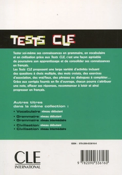 Бумажная книга «Tests CLE  Vocabulaire Intermediaire», автор Элиза Оглисси - фото №2 - миниатюра