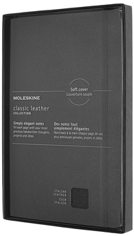  «Блокнот Moleskine Leather Линейка Черный (LCLH31SBKBOX)», бренда Moleskine - фото №1 - миниатюра