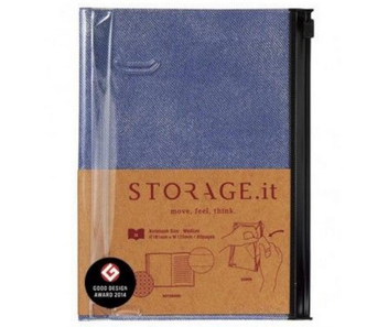  «Блокнот Storage.it Denim M Синій (STI-NB51-A)», бренду Storage.it - фото №2 - мініатюра