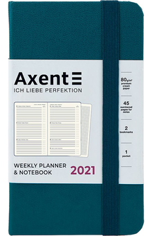  «Еженедельник Axent Pocket Strong 2021 Малахитовый (8508-21-31-a)», бренда Axent - фото №1 - миниатюра