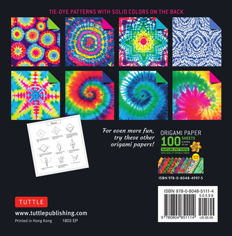 Бумажная книга «Origami Paper. 100 sheets. Tie-Dye Patterns. 15 cm» - фото №2 - миниатюра