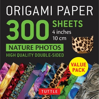 Паперова книга «Origami Paper. 300 sheets. Nature Photo Patterns. 10 cm» - фото №1 - мініатюра