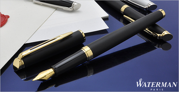  «Перьевая ручка Waterman Hemisphere Matt Black GT (12 003)», бренда Waterman - фото №4 - миниатюра
