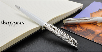  «Шариковая ручка Waterman Hemisphere Deluxe White CT (22 063)», бренда Waterman - фото №2 - миниатюра