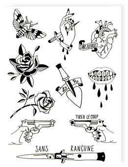 «Тимчасове тату Tattooshka Брутальність (HB-587)», бренда Tattooshka - фото №1 - миниатюра