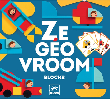  «Набір дерев'яних геометричних фігур Djeco Ze Geo Vroom (DJ06436) (3070900064362)», бренда Djeco - фото №1 - миниатюра