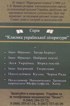 Паперова книга «Перехресні стежки», автор Іван Франко - фото №3 - мініатюра