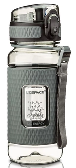  «Детская бутылка для воды Uzspace 370 мл серая (5043grey)», бренда Uzspace - фото №1 - миниатюра
