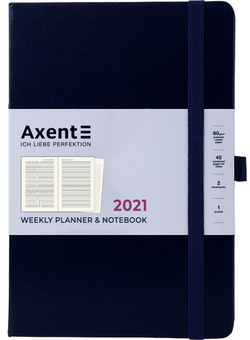  «Еженедельник Axent Prime Strong 2021 A5 Cиний (8507-21-02-a)», бренда Axent - фото №1 - миниатюра