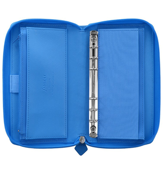  «Органайзер Filofax Saffiano Compact Zip Fluoro Blue (20-028753)», бренда Filofax - фото №3 - миниатюра