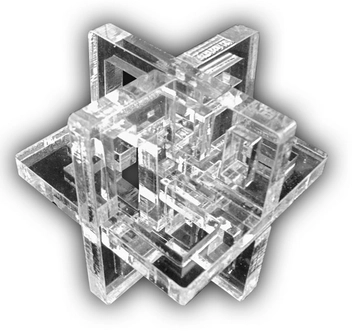 Бумажная «3D-головоломка Крутиголовка Lattice 3 акриловая (0513)», автора Без автора– фото №1