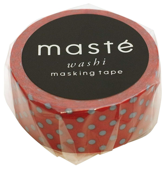  «Скотч Maste Basic Red Polka dots (MST-MKT02-RE)» - фото №1 - мініатюра