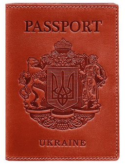  «Обложка для паспорта BlankNote Коралловая с украинским гербом (BN-OP-UA-coral)», бренда BlankNote - фото №1 - миниатюра