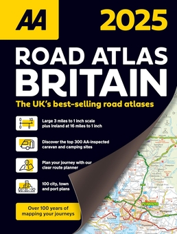 Паперова книга «AA Road Atlas Britain 2025» - фото №1 - мініатюра