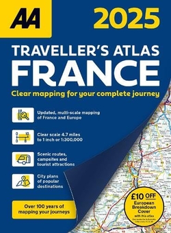 Паперова книга «AA Traveller's Atlas France 2025» - фото №1 - мініатюра
